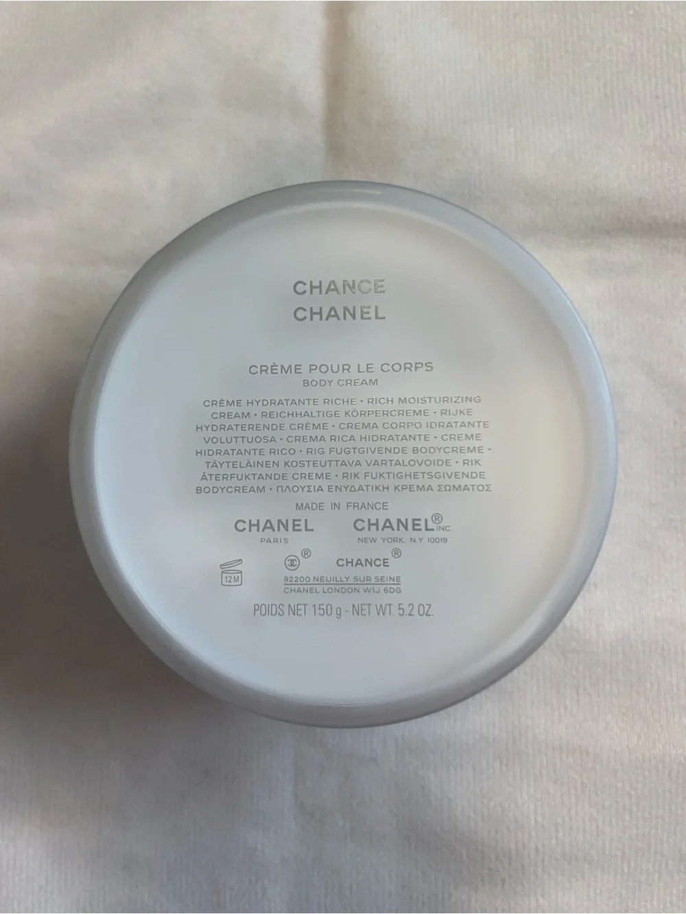 Chanel chance body crème